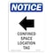 Signmission OSHA Sign, Confined Space Location, 14in X 10in Decal, 10" W, 14" H, Portrait, OS-NS-D-1014-V-10781 OS-NS-D-1014-V-10781 - alternate 1